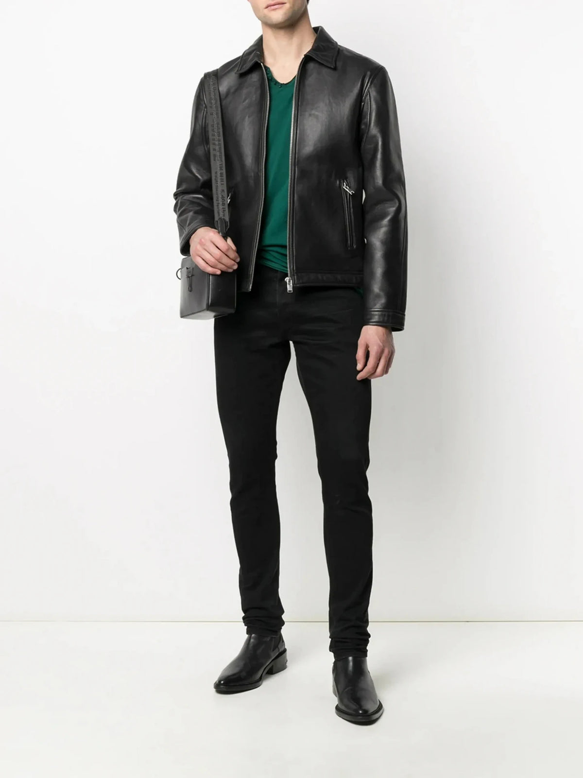 Bonded Leather Black Jacket