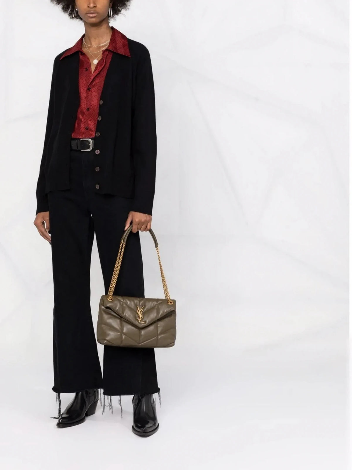 Star-Patch Black Cardigan