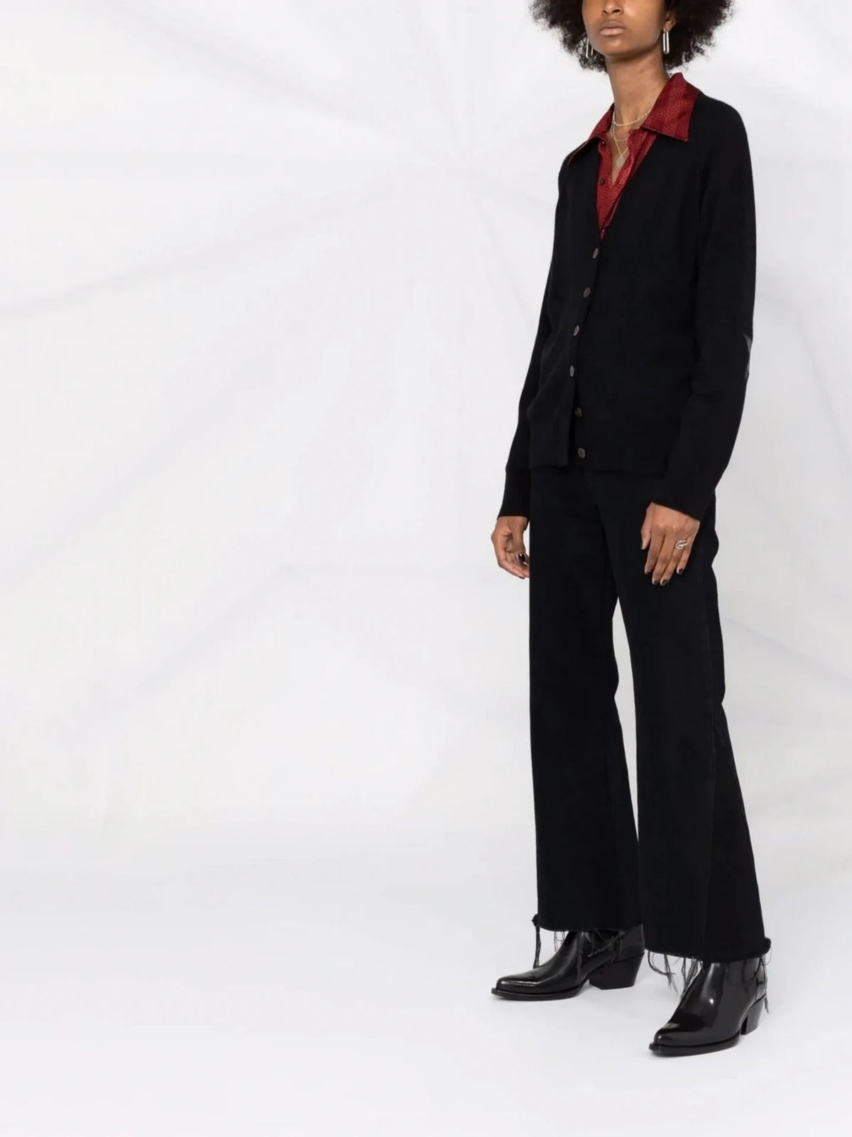 Star-Patch Black Cardigan