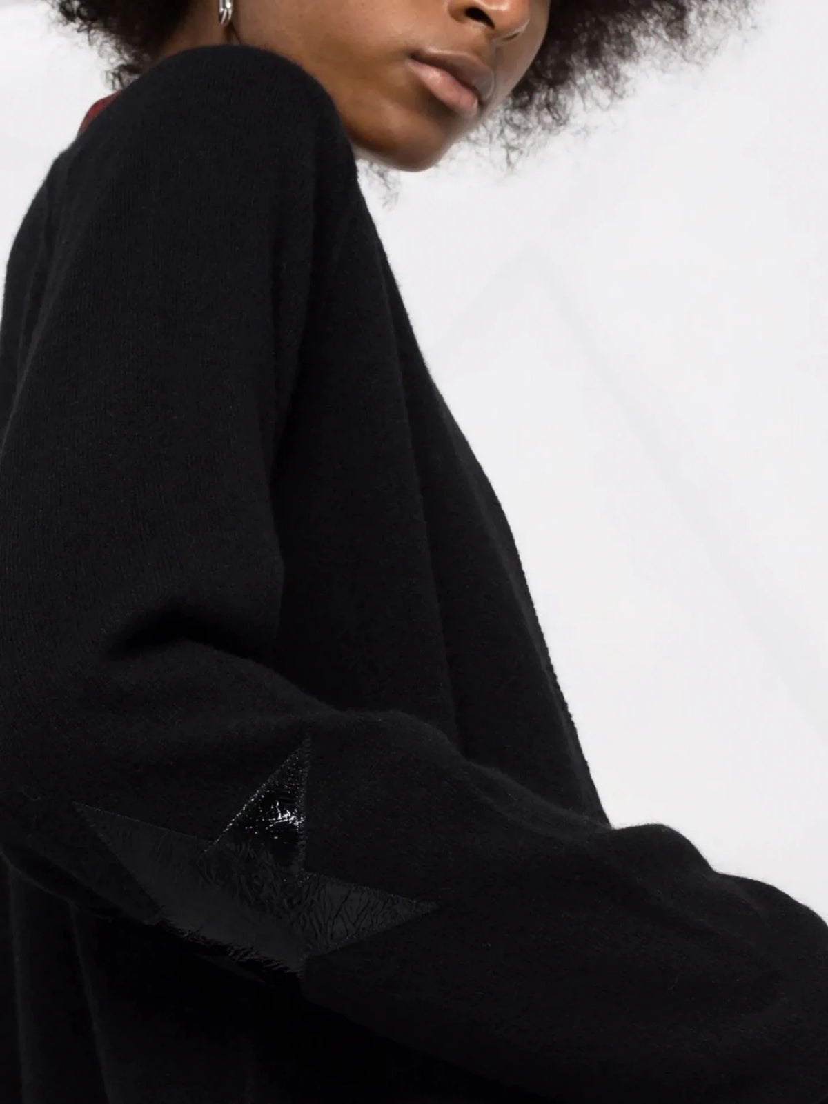 Star-Patch Black Cardigan