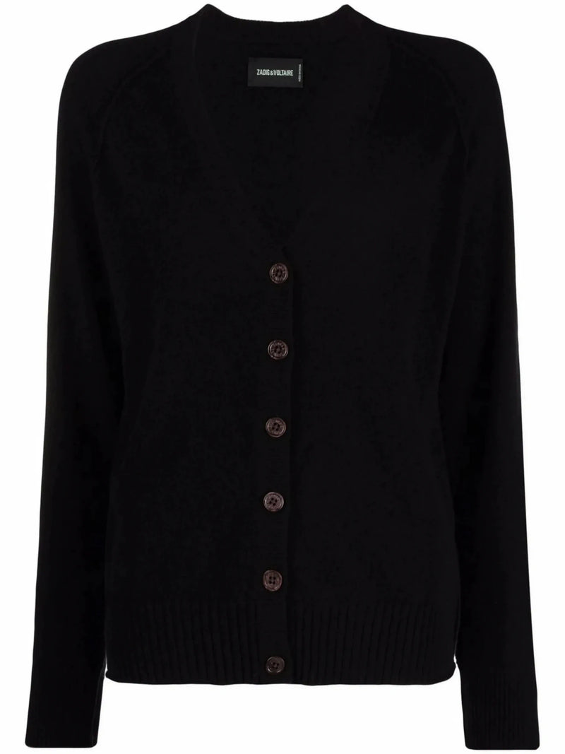 Star-Patch Black Cardigan