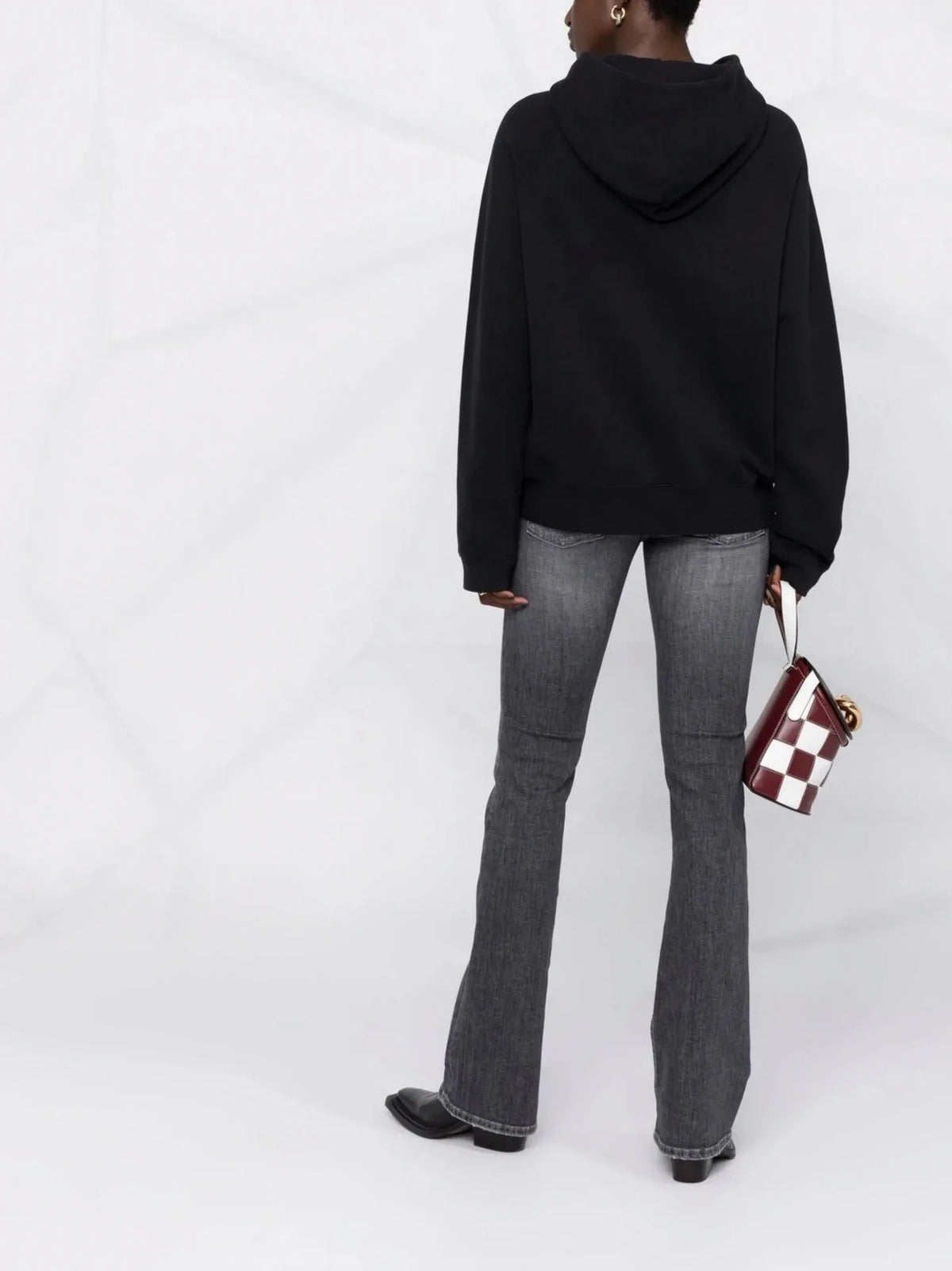 Slogan-Print Black Hoodie