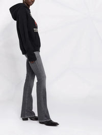 Slogan-Print Black Hoodie