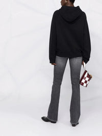 Slogan-Print Black Hoodie