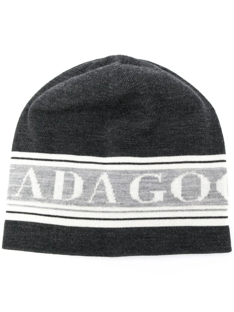 Logo-Jacquard Grey Beanie