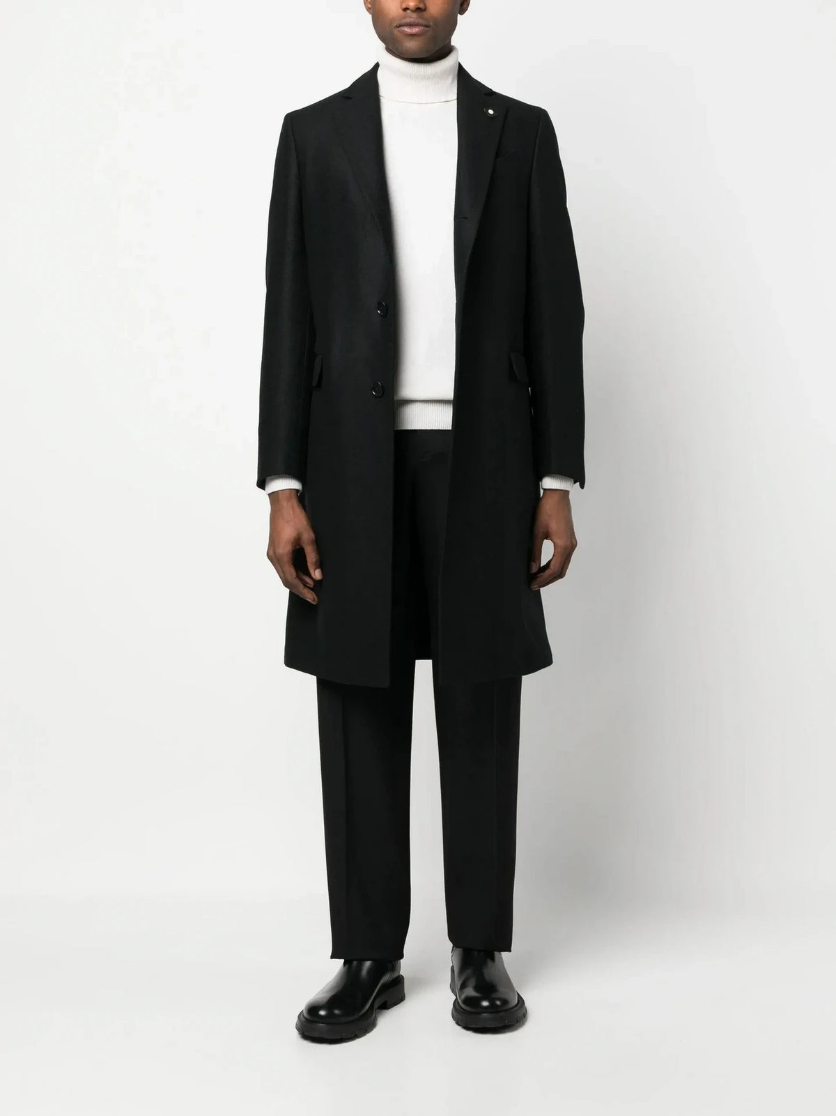 Wool Cashmere Black Coat