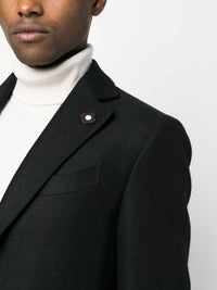 Wool Cashmere Black Coat