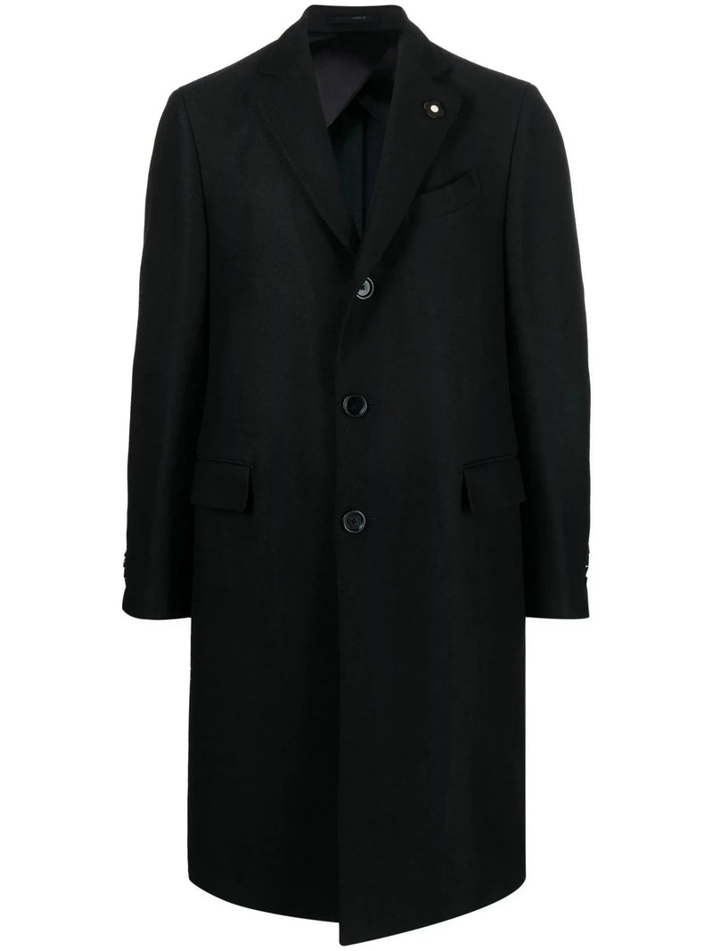 Wool Cashmere Black Coat