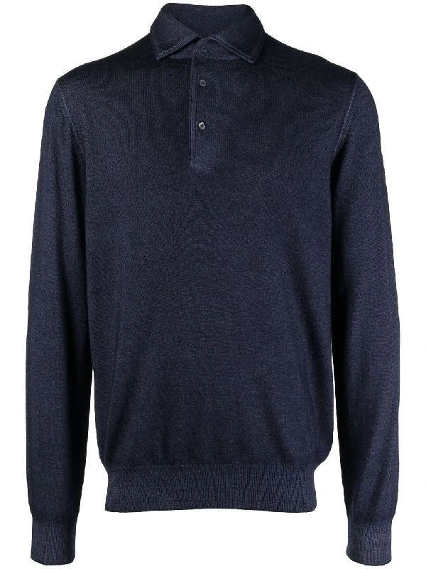Lardini Blue Knitted Polo