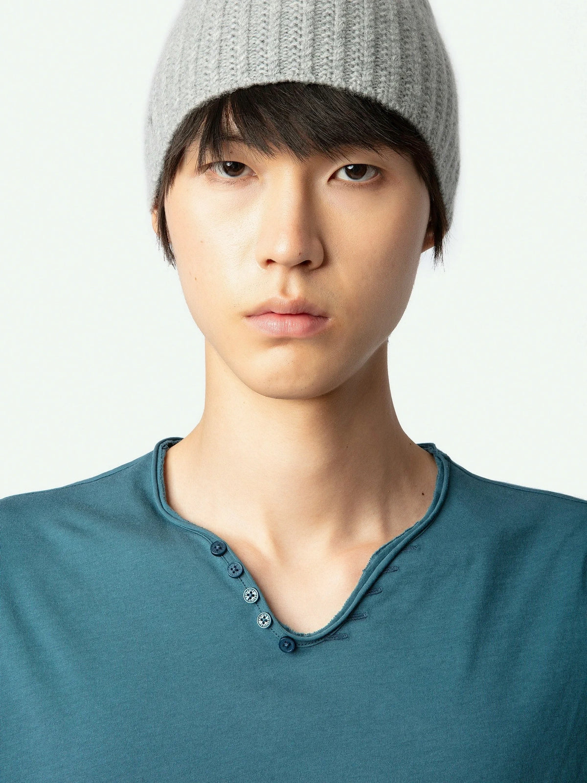 Monastir Henley Grey T-shirt