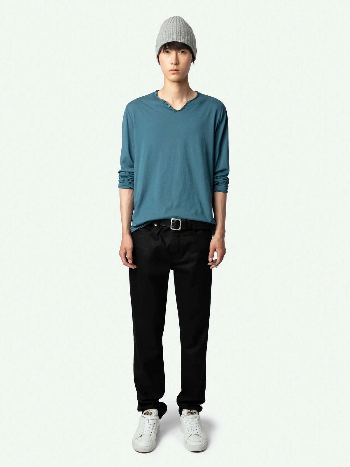 Monastir Henley Grey T-shirt