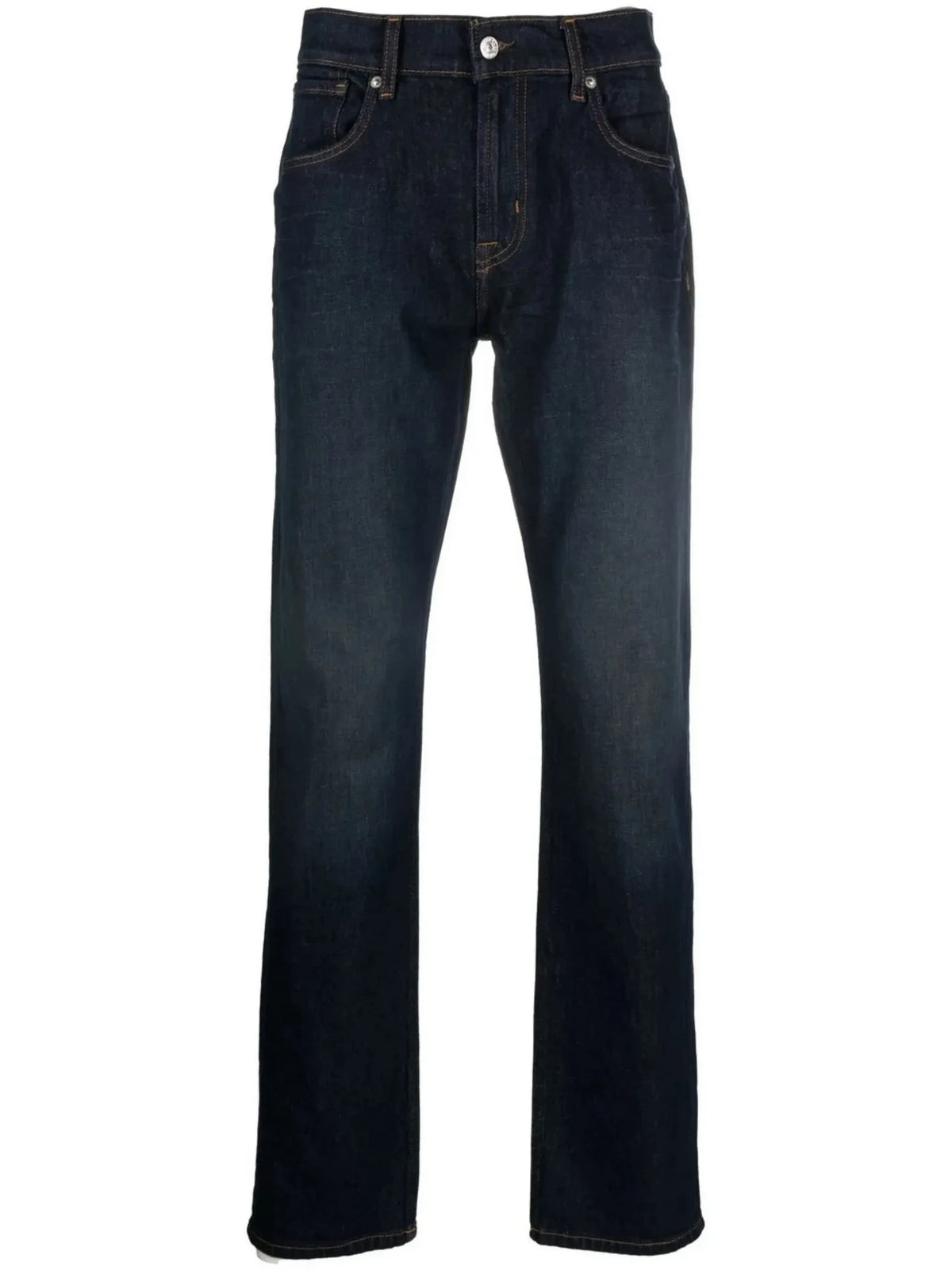 The Straight Navy Blue Jeans