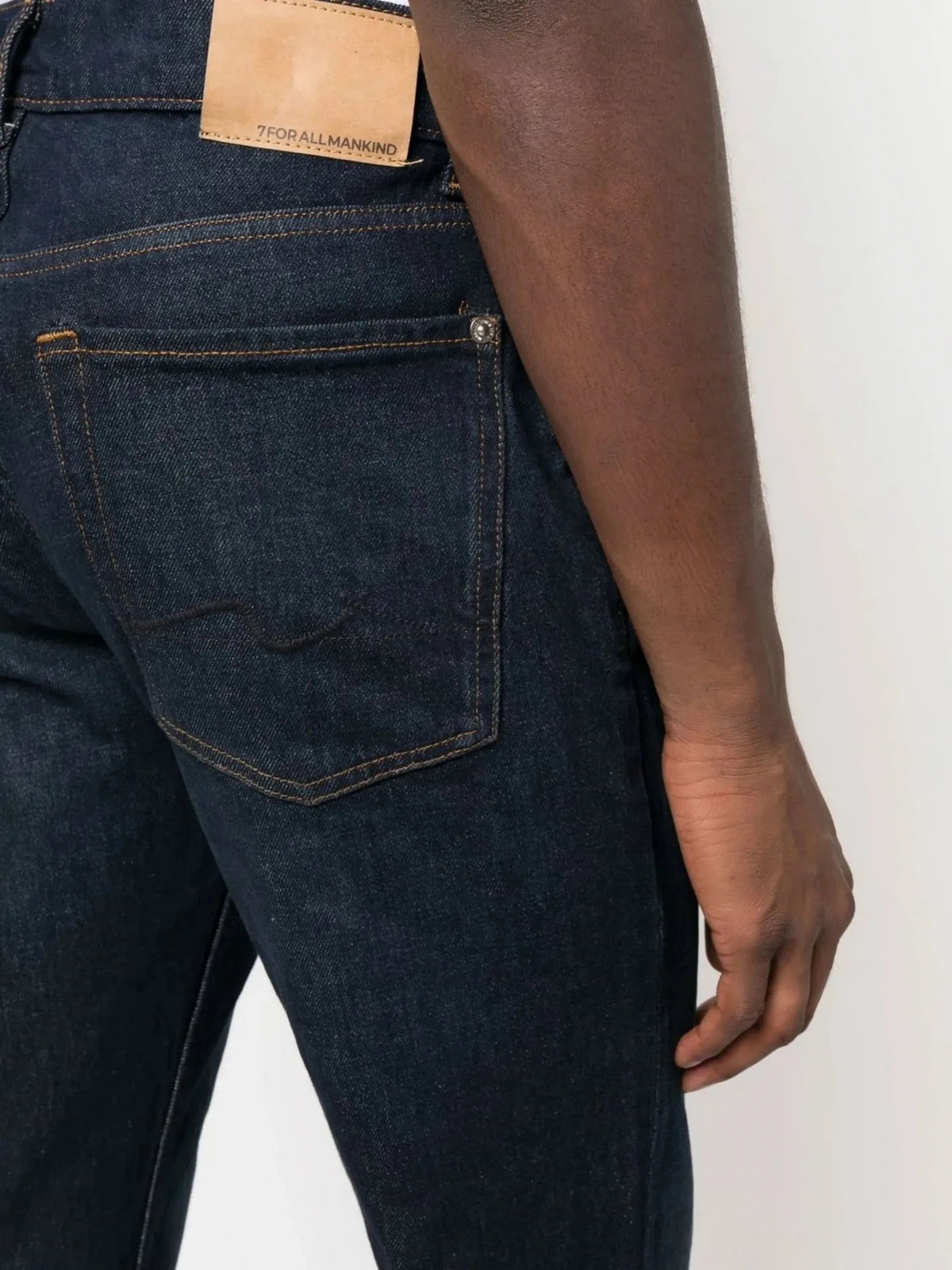 The Straight Navy Blue Jeans