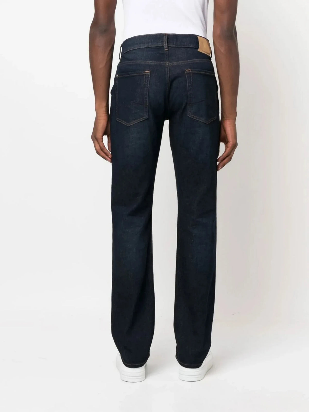 The Straight Navy Blue Jeans