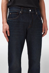 The Straight Navy Blue Jeans