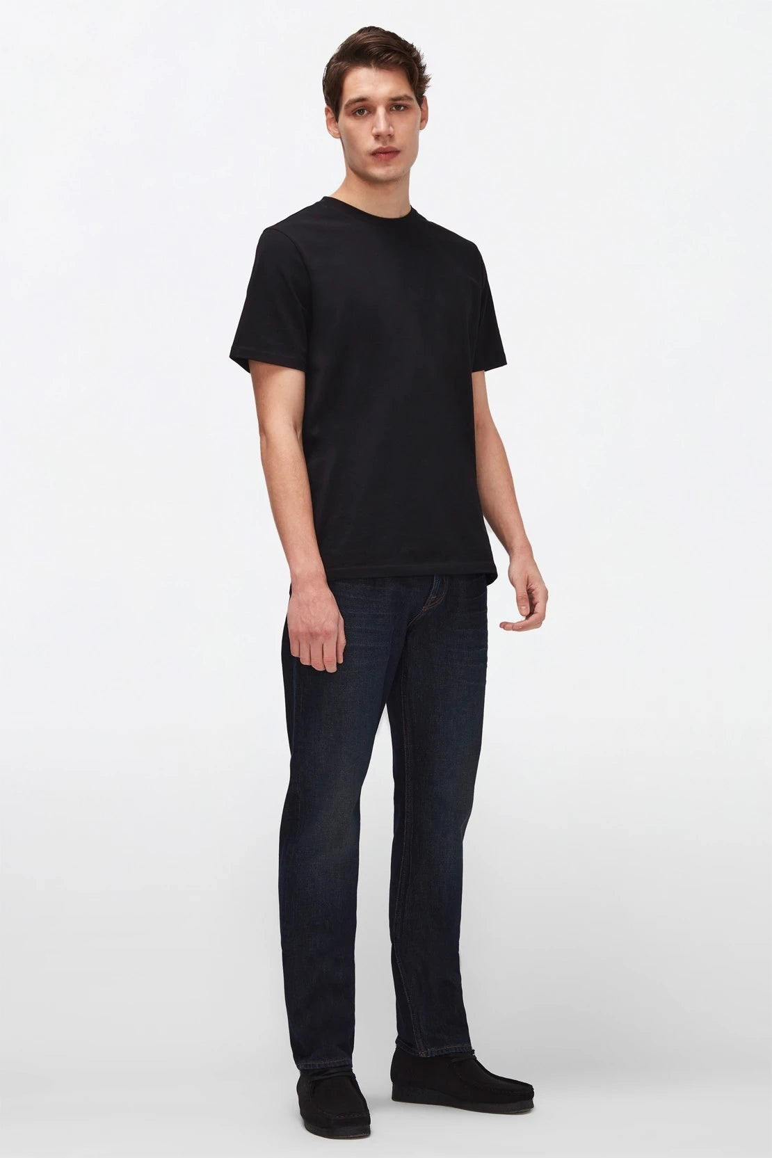 The Straight Navy Blue Jeans