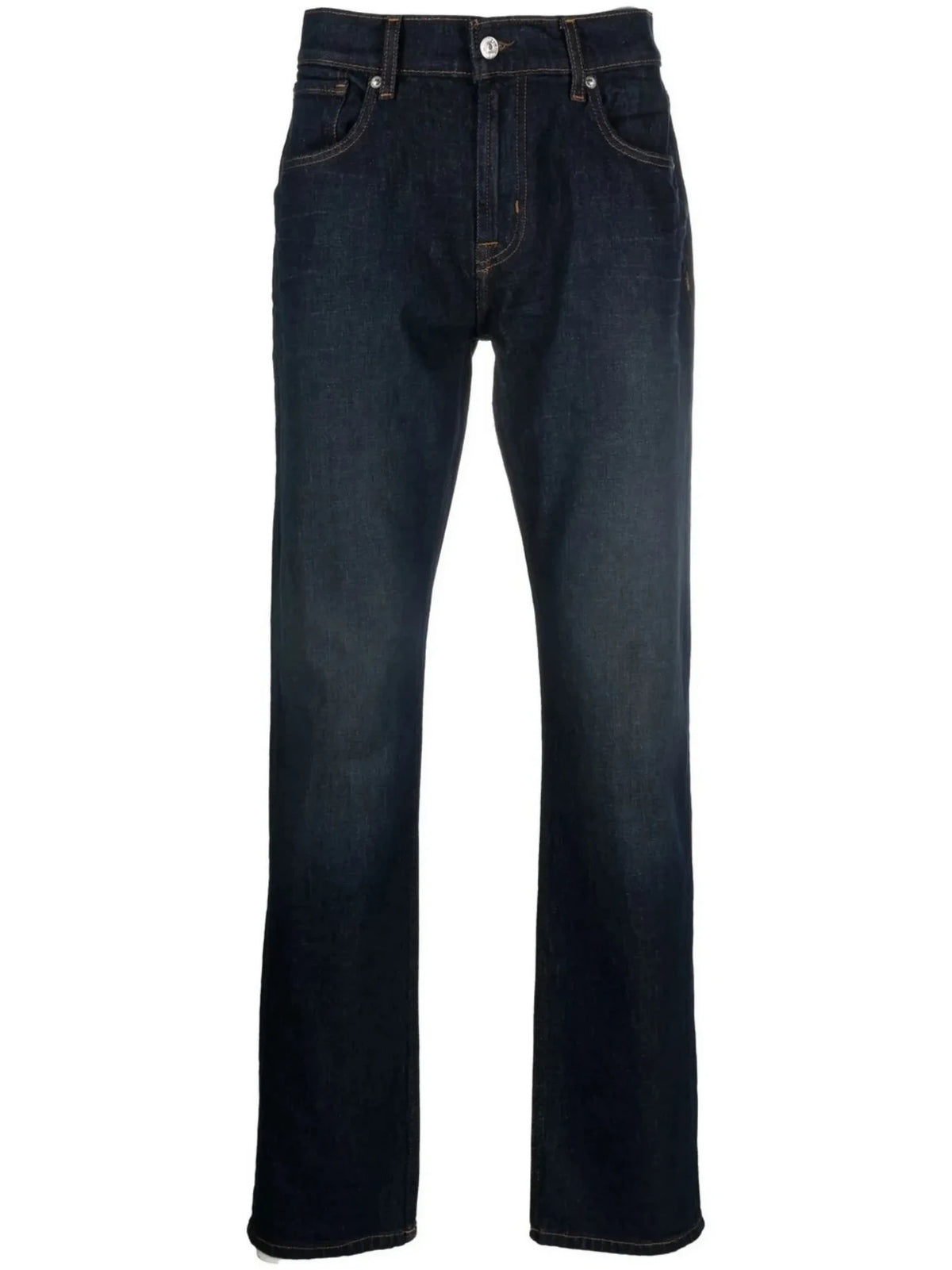 The Straight Navy Blue Jeans