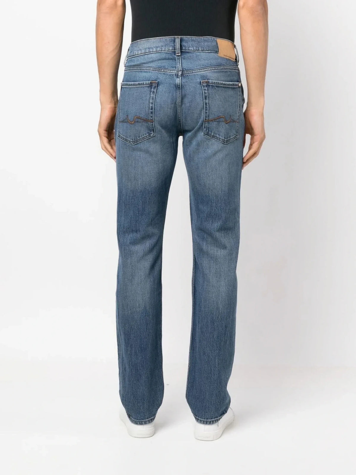 Straight-Leg Midnight Blue Jeans