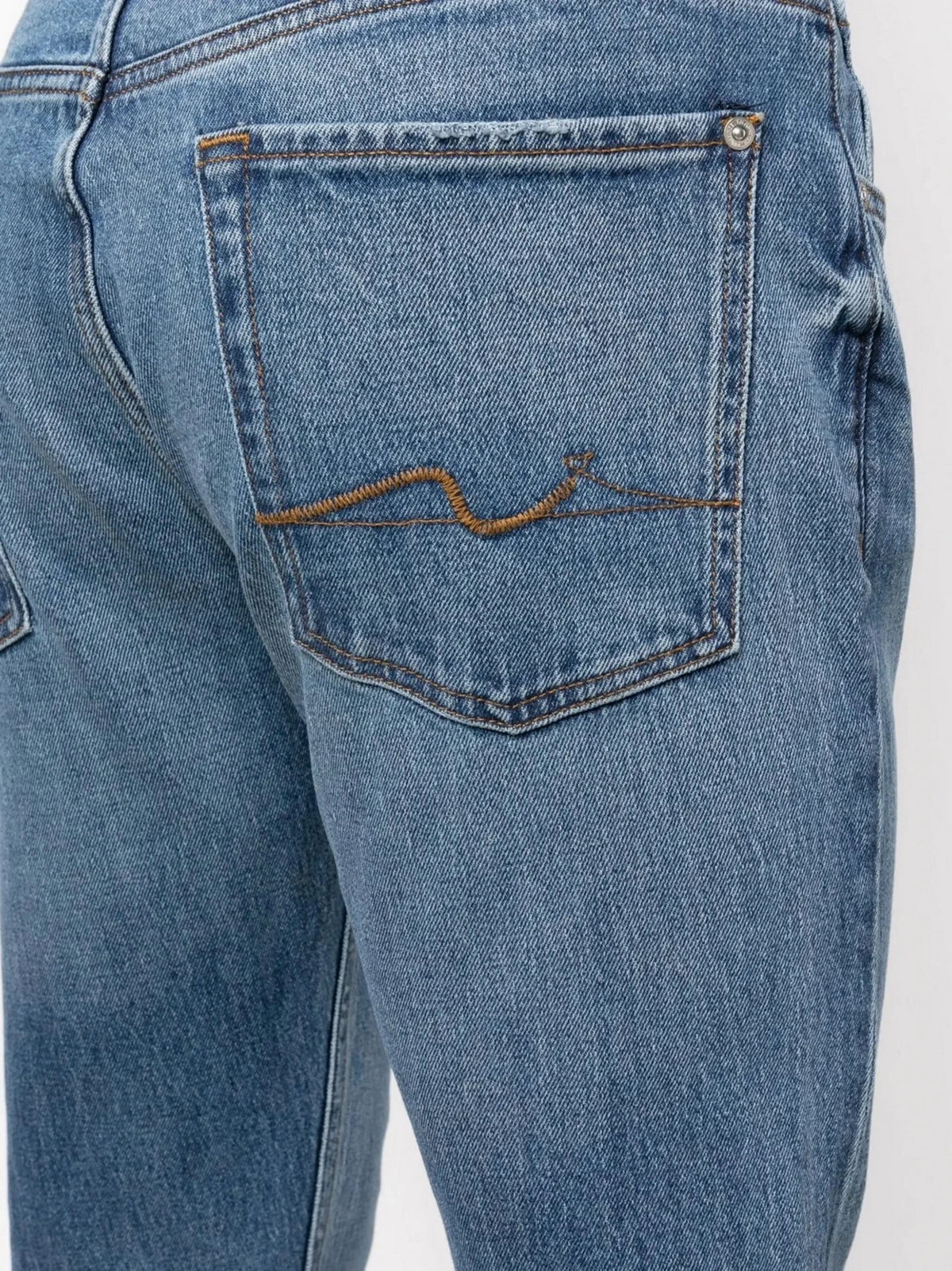 Straight-Leg Midnight Blue Jeans
