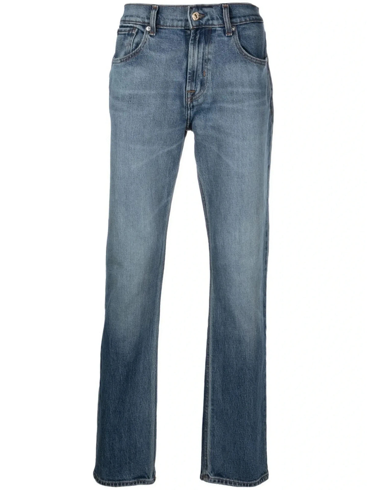 Straight-Leg Midnight Blue Jeans