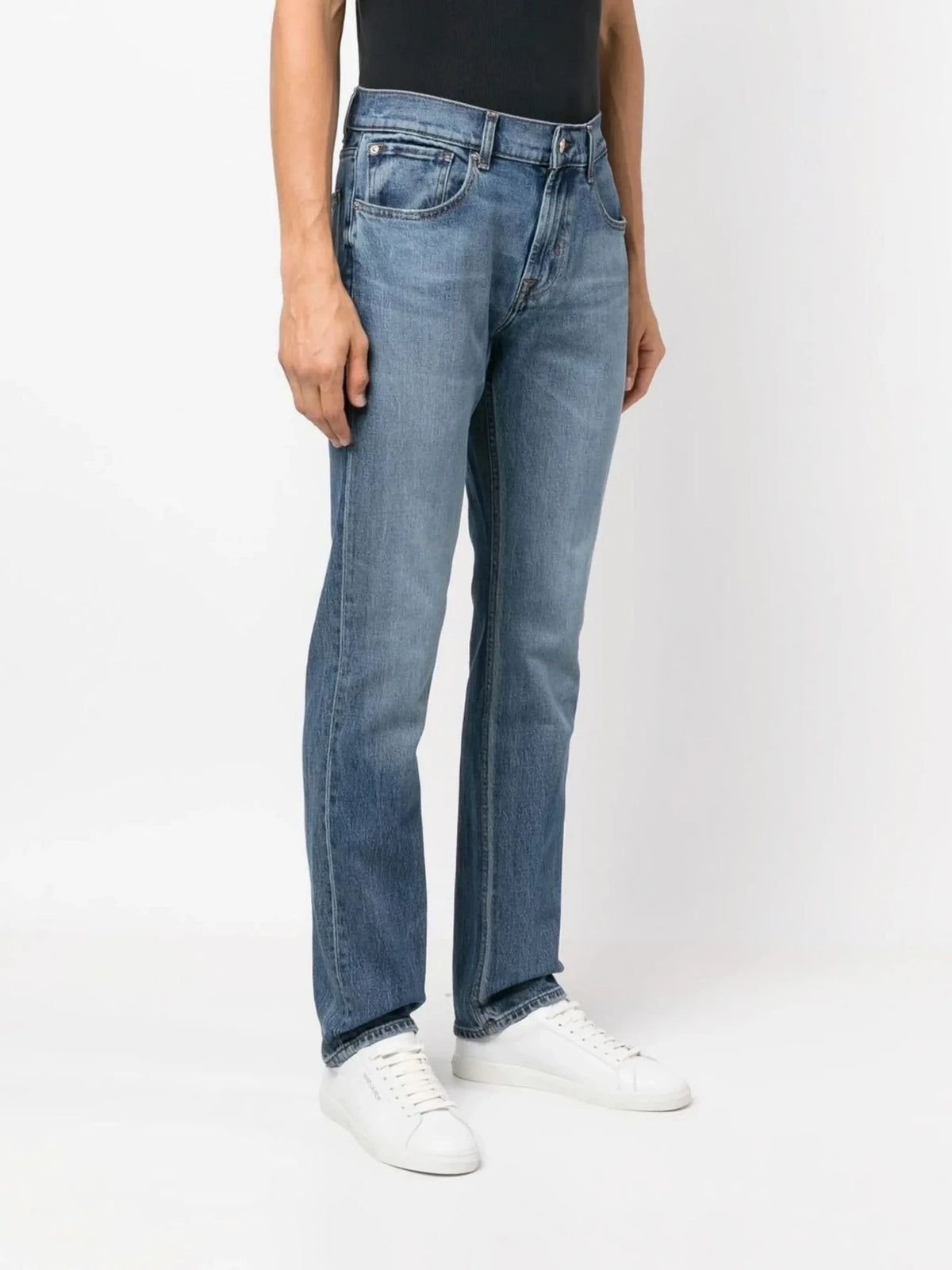 Straight-Leg Midnight Blue Jeans