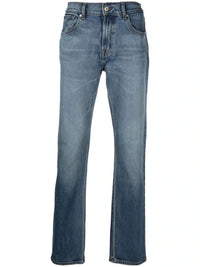 Straight-Leg Midnight Blue Jeans