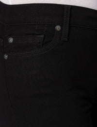 High-Waisted Skinny Crop Black Jeans