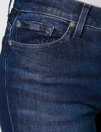 High-Waist Skinny Navy Jeans