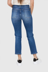 Straight Crop Navy Jeans