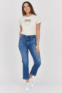 Straight Crop Navy Jeans