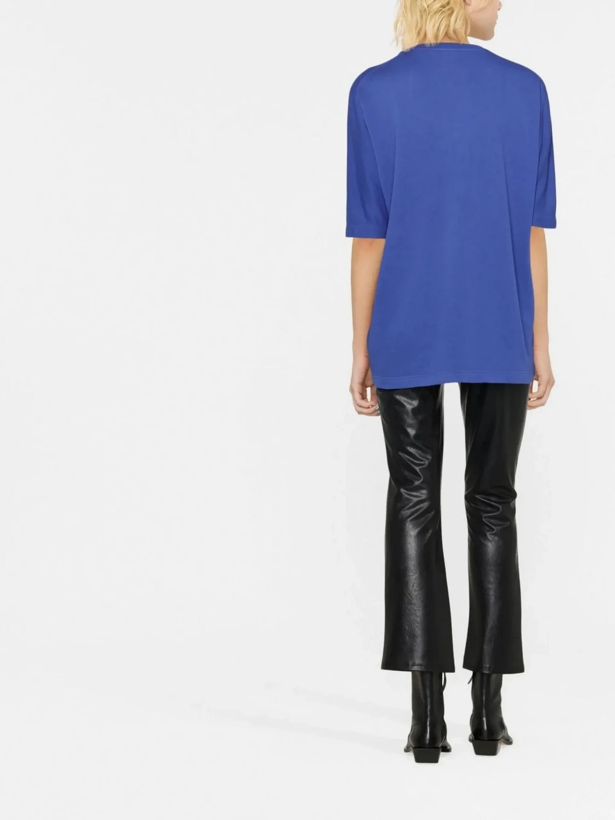 Slogan-Print Blue T-Shirt