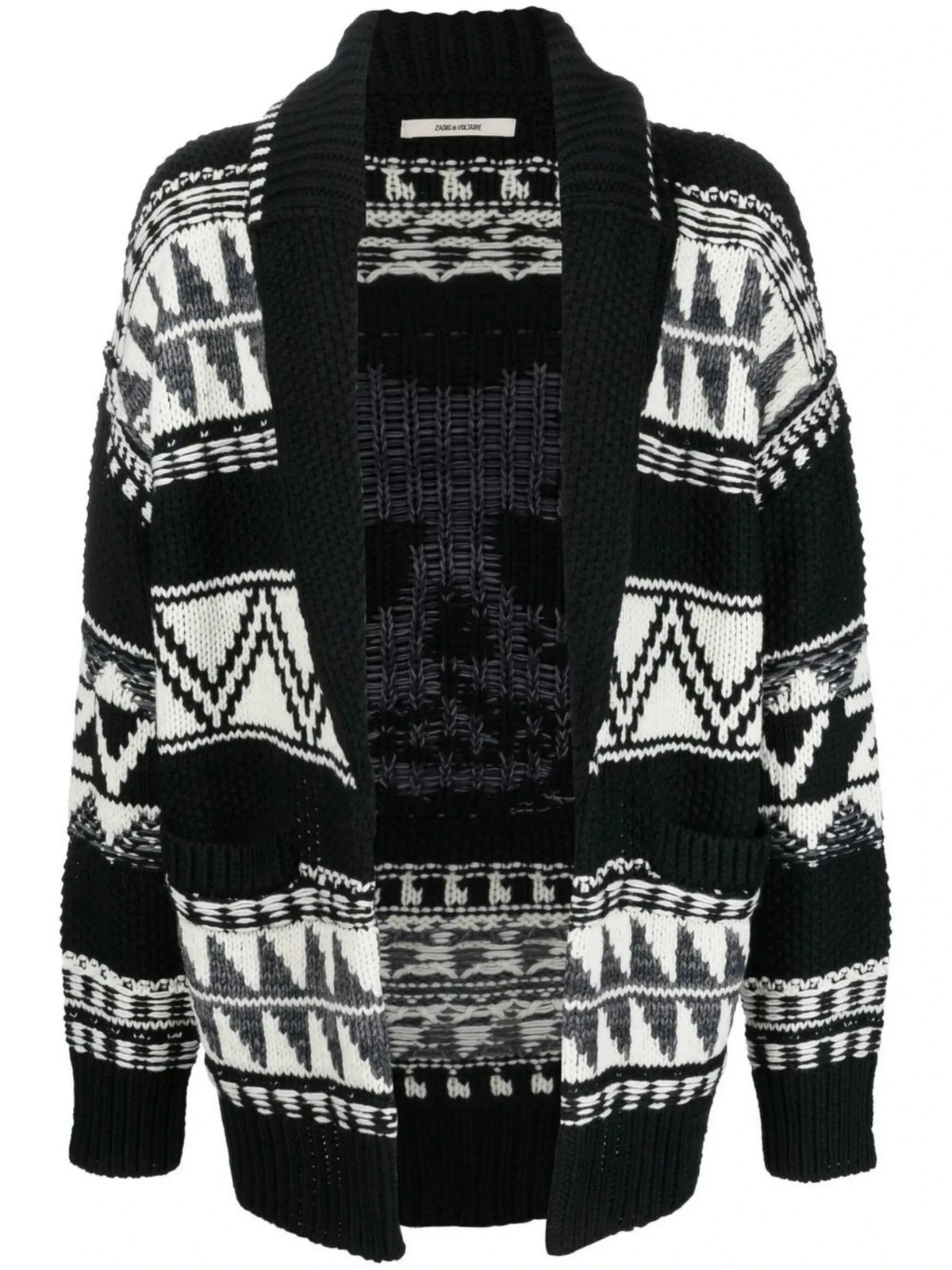 Geometric Black Cardigan