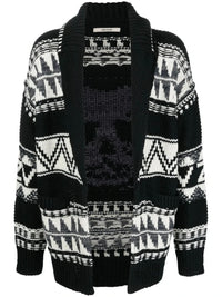 Geometric Black Cardigan