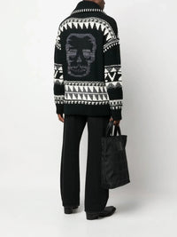 Geometric Black Cardigan