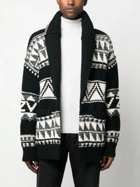 Geometric Black Cardigan