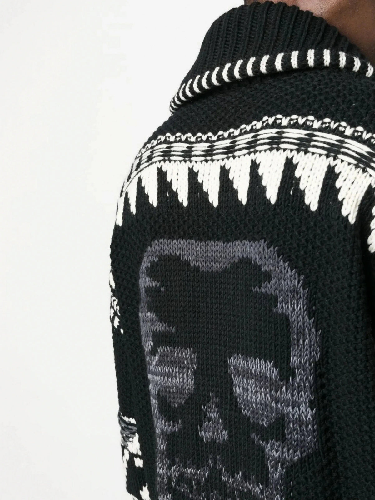 Geometric Black Cardigan