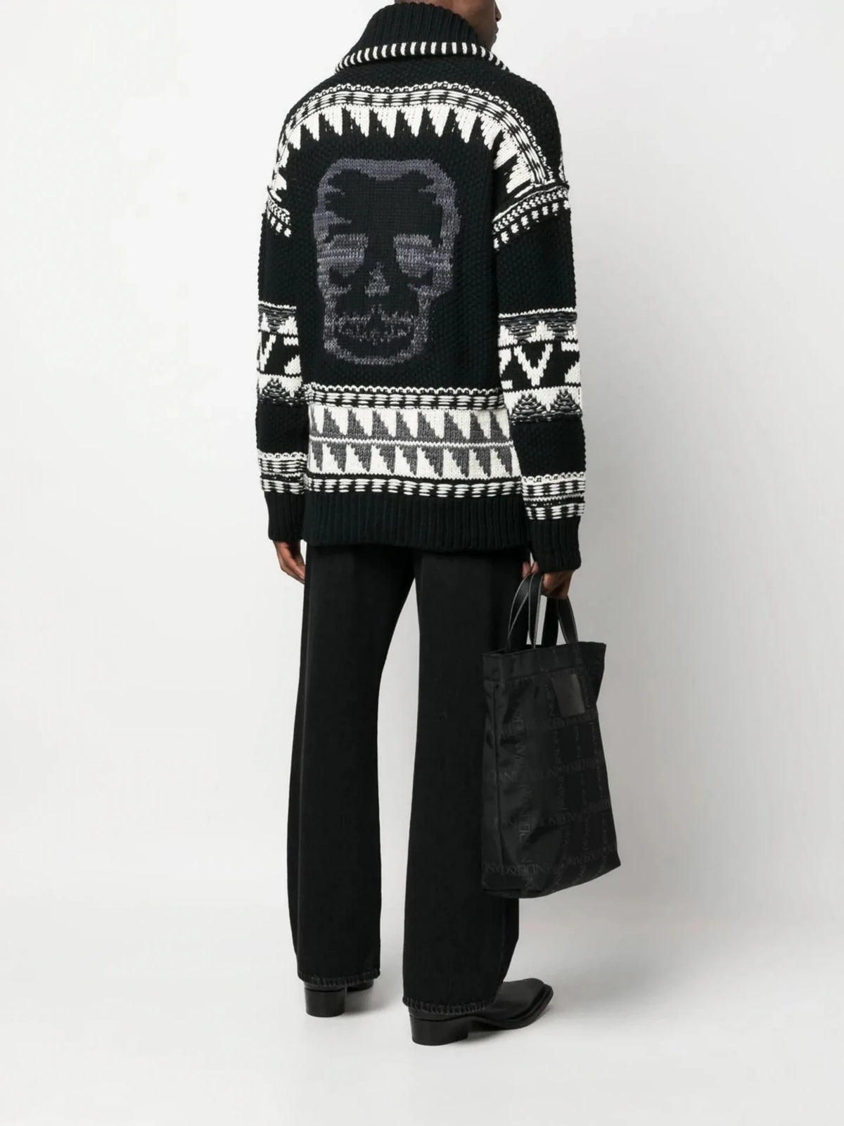 Geometric Black Cardigan