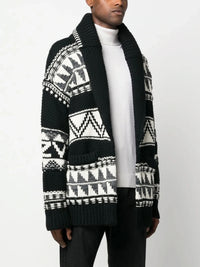 Geometric Black Cardigan