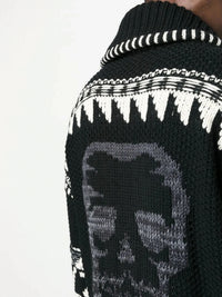 Geometric Black Cardigan