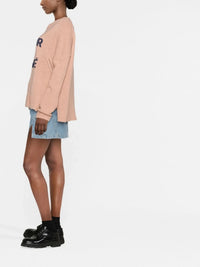 Slogan Print Pink Jumper