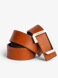 Reversible Brown Leather Belt