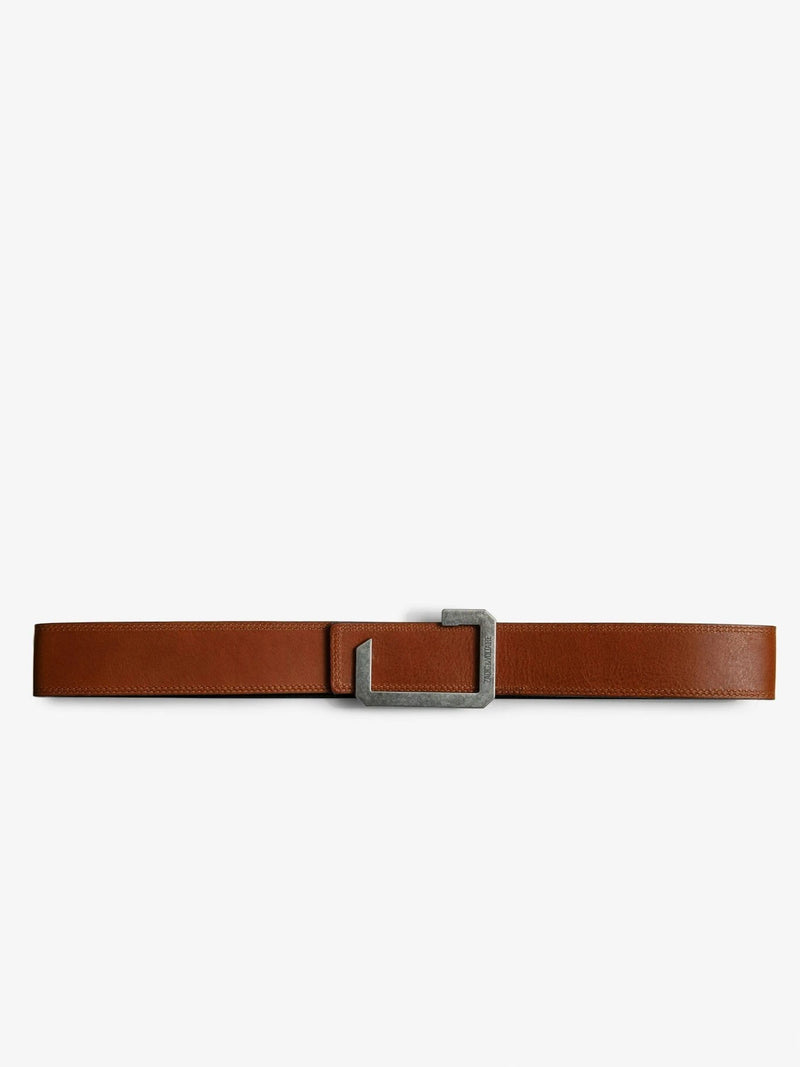 Reversible Brown Leather Belt
