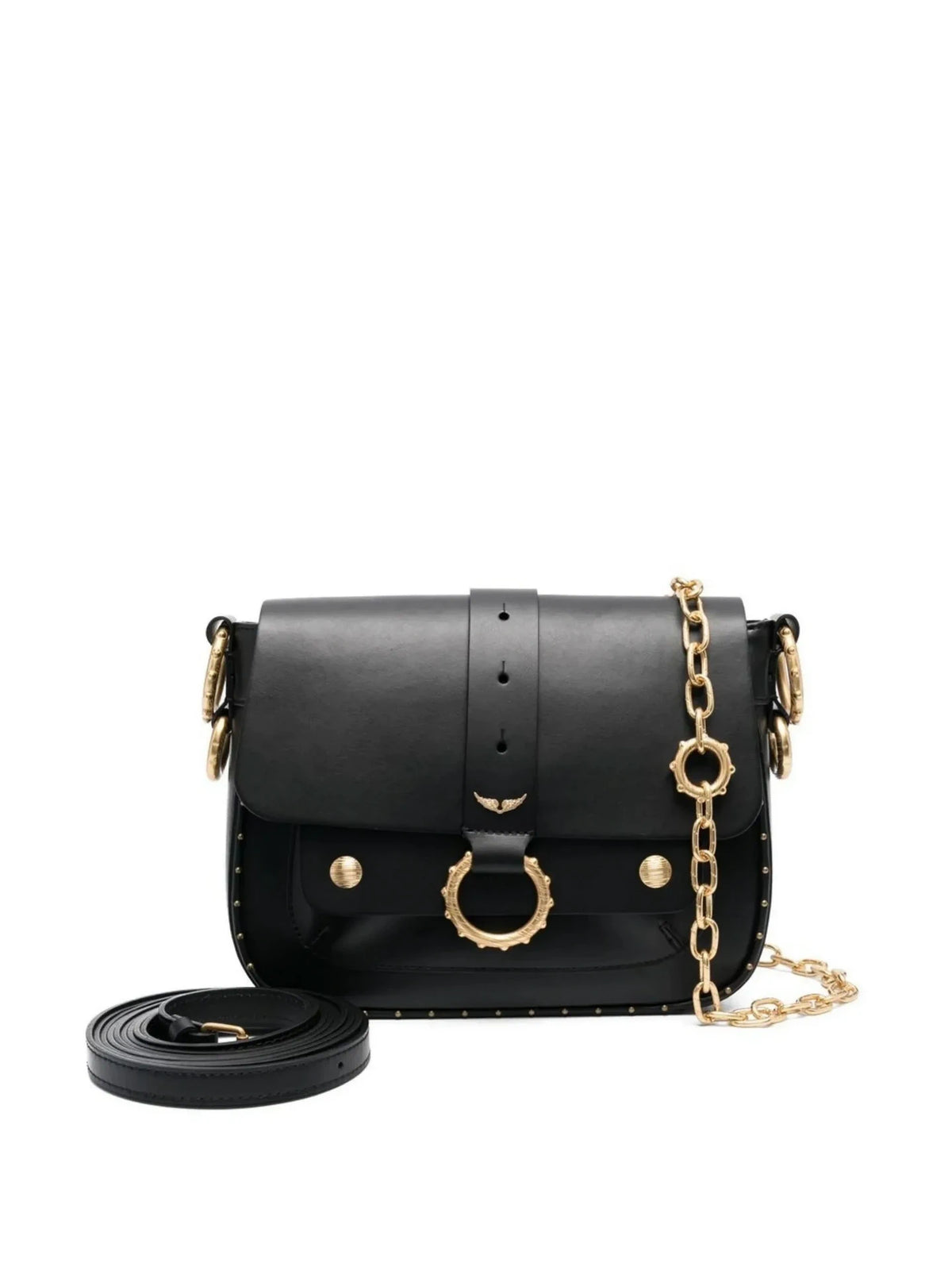 Kate Stud-Detail Black Shoulder Bag