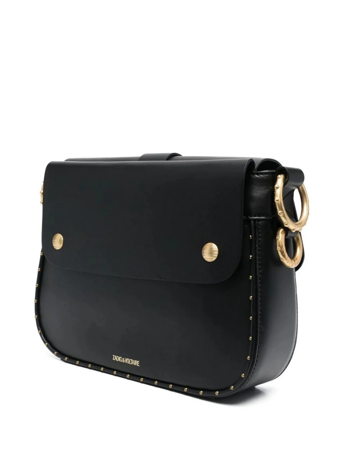 Kate Stud-Detail Black Shoulder Bag