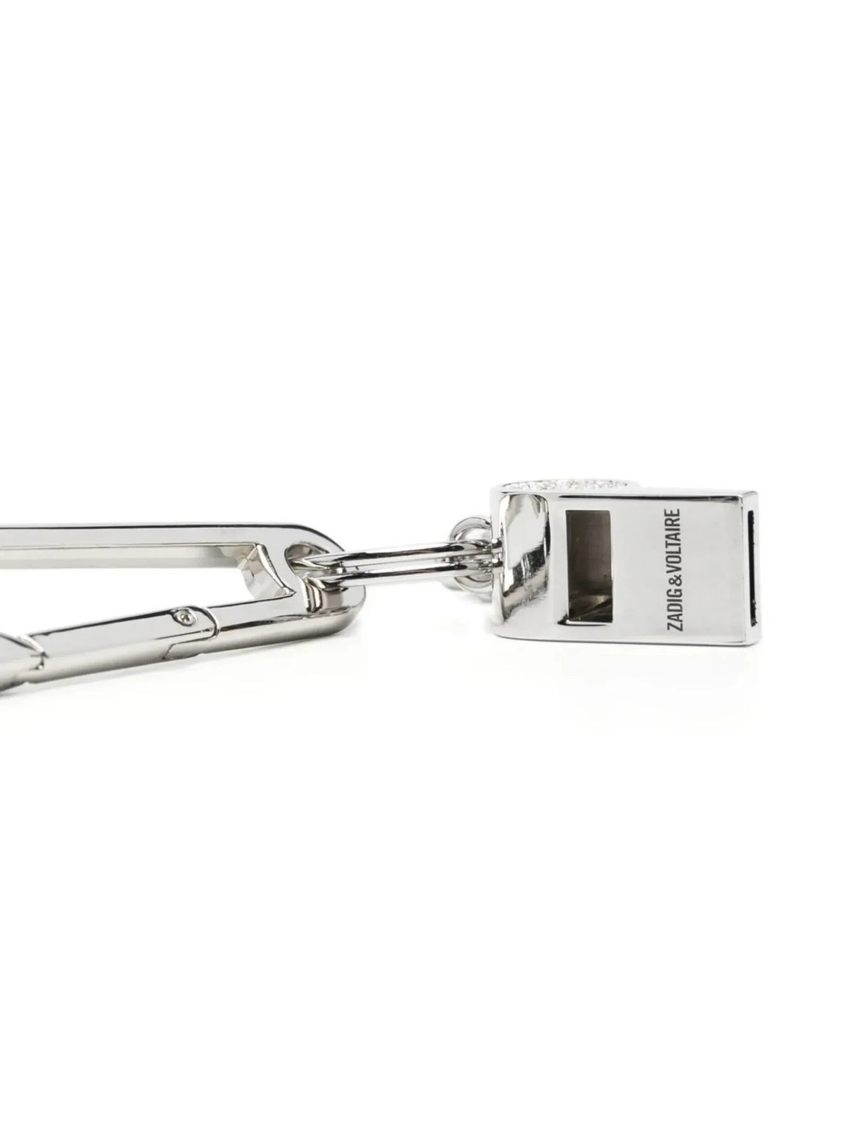 Charm Embellished Silver Keyring
