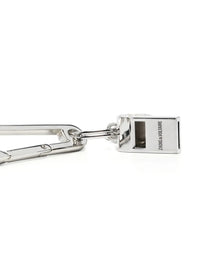 Charm Embellished Silver Keyring