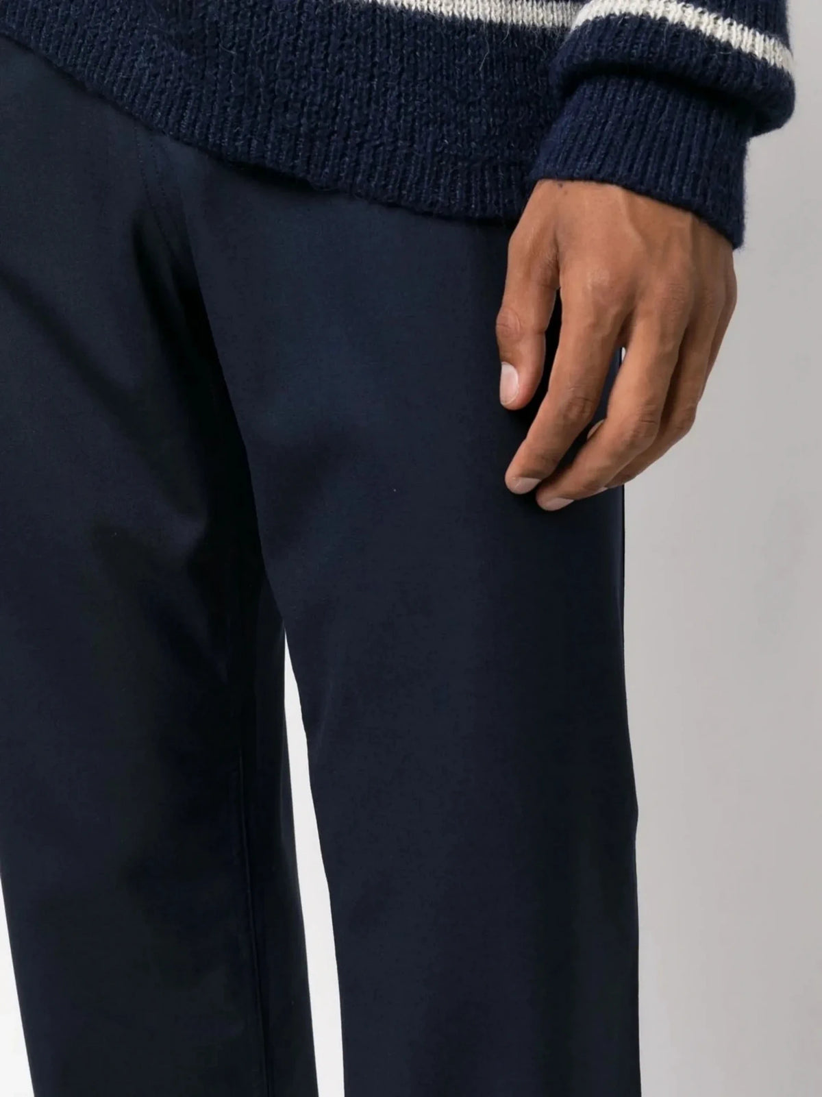 Straight-Leg Navy Trousers