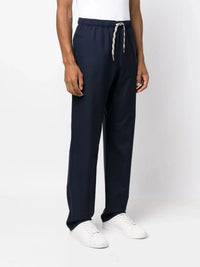 Straight-Leg Navy Trousers