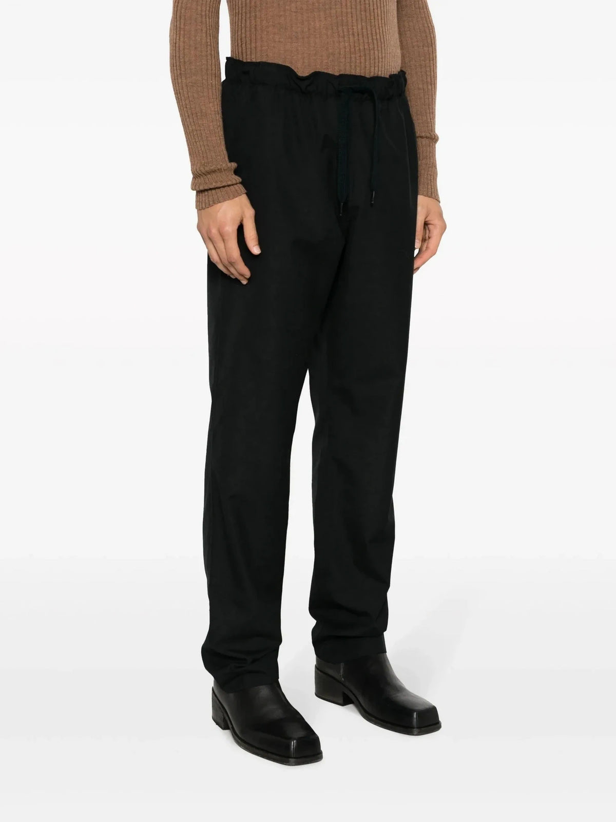 Straight-Leg Navy Trousers