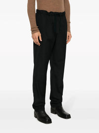 Straight-Leg Navy Trousers